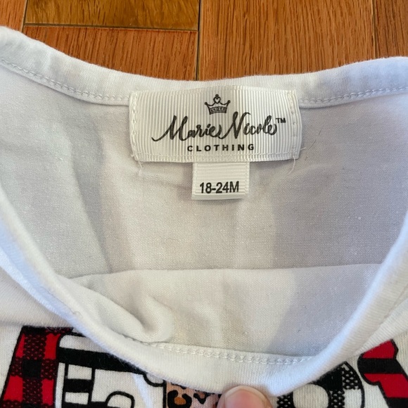 Marie Nicole Christmas Tree Romper with Ruffle Legs and Snaps Size 18/24m - Picture 6 of 9